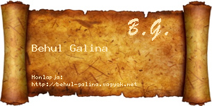 Behul Galina névjegykártya